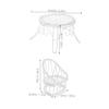 1Set Miniature Dollhouse Furniture Set Table Chairs for Fairy Garden Easy to Clean Versatile Desk for Display Photography for Miniature Scenes and Decor view 2