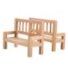 2Pcs Miniature Garden Bench Decorative Mini House Furniture Accessories for Dollhouse Mini Storage Bench for Creative Play and Imaginative Decor view 1
