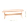 1Set Miniature Wooden Table and Bench Set Dollhouse Furniture Model Design for Mini House Decoration Material Realistic Craftsmanship view 2
