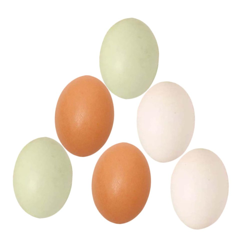 6Pcs Unpainted Faux Eggs Wooden Easter Eggs for Crafting and DIY Projects for Creative Play and Decoration for Easter Egg Crafts and Simulation Activities