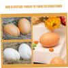 6Pcs Unpainted Faux Eggs Wooden Easter Eggs for Crafting and DIY Projects for Creative Play and Decoration for Easter Egg Crafts and Simulation Activities view 3