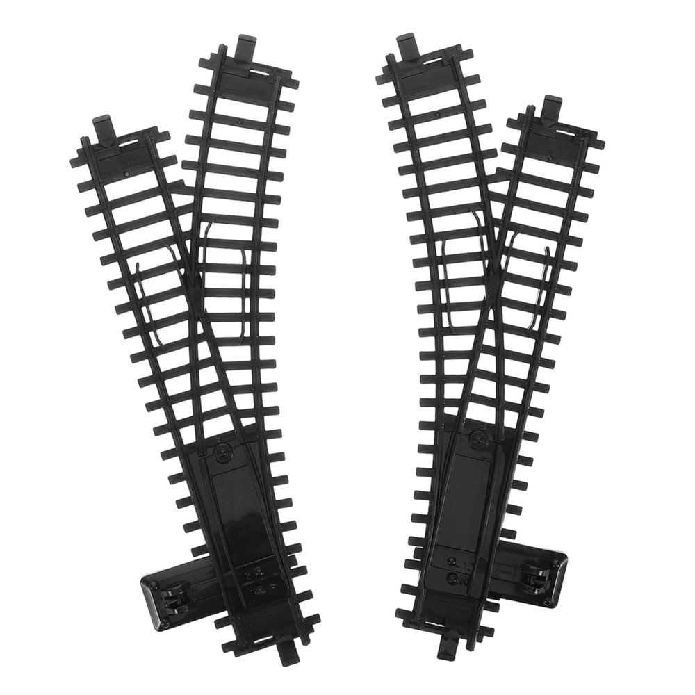 Abaodam Toy Train Track Set for -Piece Flexible Assembly Model Railway Accessories Straight Curved and Fork Tracks for Creative Play and Coordination Development
