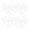 24pcs Mini Doll Clothes Hangers Silver Iron Hangers for Doll Outfits for Miniature Room Decor and Organization view 1