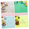 24pcs Mini Doll Clothes Hangers Silver Iron Hangers for Doll Outfits for Miniature Room Decor and Organization view 3