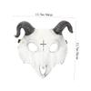 1Pc Skull Sheep Mask for Halloween Party Full Face Horror Costume Mask Lightweight Breathable PU Material for Cosplay Masquerades and Dance Performances Unisex view 2