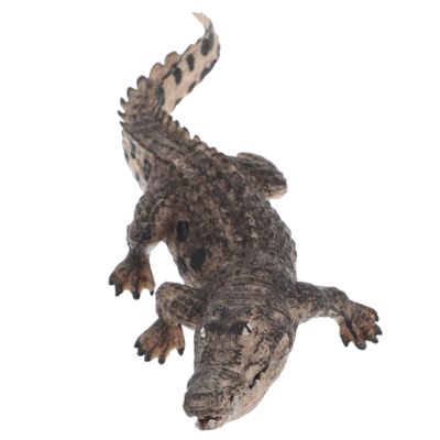 Abaodam Realistic Alligator Figurine Interactive Lifelike Alligator with Movable Jaw Engaging Educational Tool for Craftsmanship for Play and Collecting