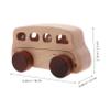 Adorable Marble Bus for Natural Beech Interactive Rattle Engaging Plaything for Safe Design Promotes Cognitive Development and Hand Eye Coordination view 2