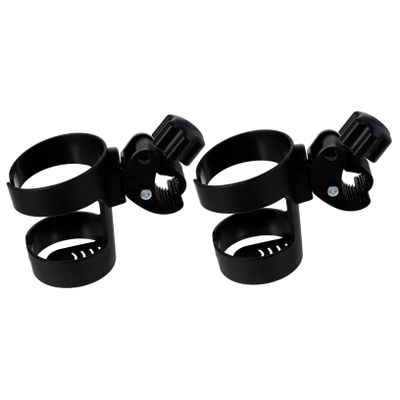 2Pcs Stroller Cup Holder Bottle Rack Durable Buggy Bottle Holder with Phone Storage Multi Purpose Beverage Carrier for Moms The Go Fits Trolleys