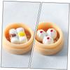 10Pcs Mini Chinese Food Models - Realistic Dim Sum & Steamed Buns for Dollhouse Decoration, Perfect Miniature Food Props view 4
