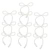 10pcs Faux Pearl Bow Cake Decorations Pearls Bow Knot Ornament Cupcake Toppers for Birthday Wedding Dance Ball Party Supplies DIY Accessories White view 1