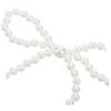 10pcs Faux Pearl Bow Cake Decorations Pearls Bow Knot Ornament Cupcake Toppers for Birthday Wedding Dance Ball Party Supplies DIY Accessories White view 2