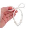 10pcs Faux Pearl Bow Cake Decorations Pearls Bow Knot Ornament Cupcake Toppers for Birthday Wedding Dance Ball Party Supplies DIY Accessories White view 3