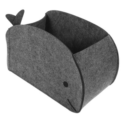 1Pc Whale Shape Storage Basket Adorable Felt Container Collapsible Sundry Bin for Home Decor Durable Space Saving for Organizing and More