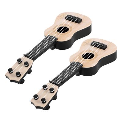 2Pcs Mini String Guitar for Lightweight Educational Ukulele with Gentle Sound for Musical Development for Travel and