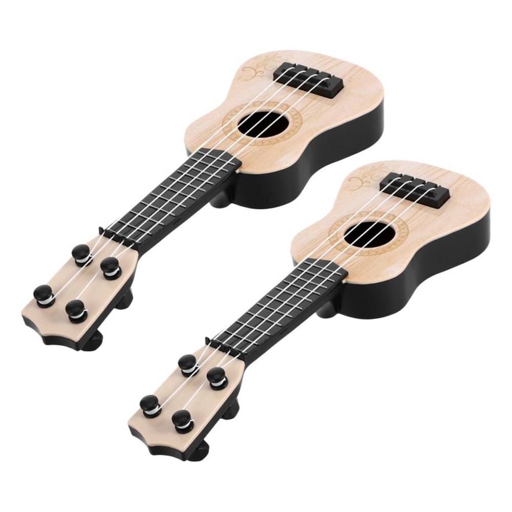 2Pcs Mini String Guitar for Lightweight Educational Ukulele with Gentle Sound for Musical Development for Travel and
