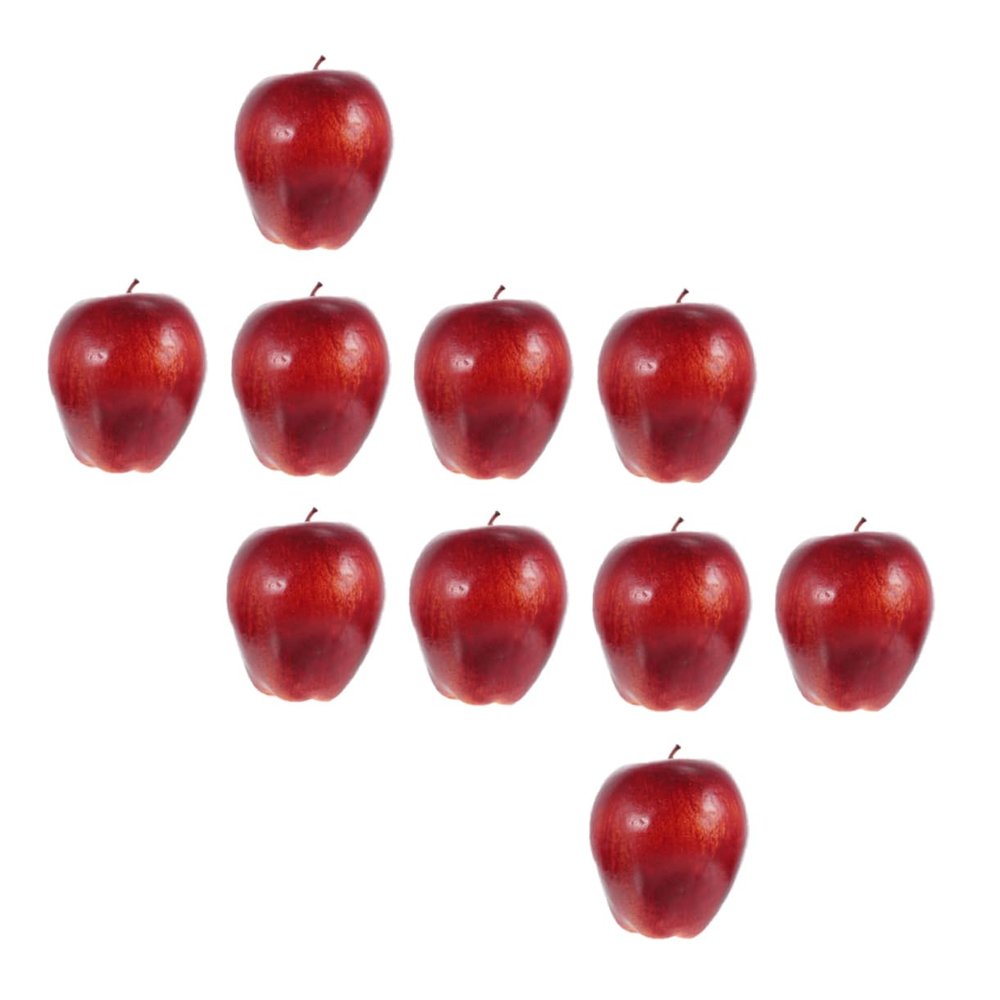 10Pcs Lifelike Red Delicious Apples Model Realistic Artificial Fruit for Home Decor Photography Props and Table Centerpieces for Fruit Plates and Teaching