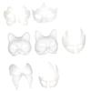 Abaodam 7Pcs DIY Paintable Masks for Blank Hand Painted Face Covers for Dance Balls Parties School Activities Creative Arts Crafts Fun view 1