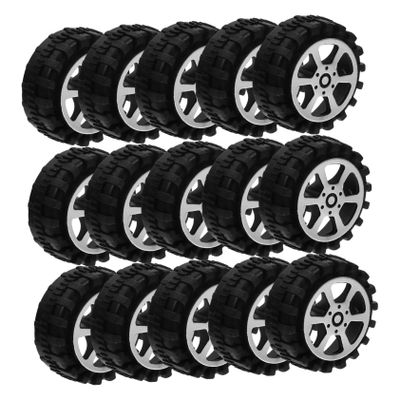 30Pcs DIY Car Wheels Black Plastic Accessories for Handmade Crafts for Model Cars and DIY Projects