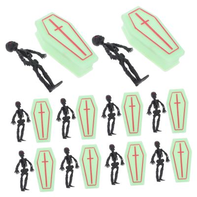 Abaodam 1Set Miniature Coffin Box Halloween Photo Prop Fun Coffin Model for Events Compact Prank Accessory for Parties and Celebrations