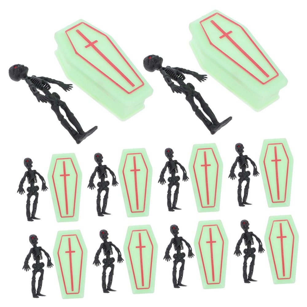 Abaodam 1Set Miniature Coffin Box Halloween Photo Prop Fun Coffin Model for Events Compact Prank Accessory for Parties and Celebrations