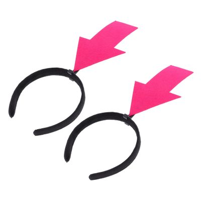 2Pcs Funny Arrow Headband Creative Symbol Headbands for Unique Photoshoot Props Lightweight Comfortable Costume Hair Hoops Quirky Party Accessories for Halloween Themed