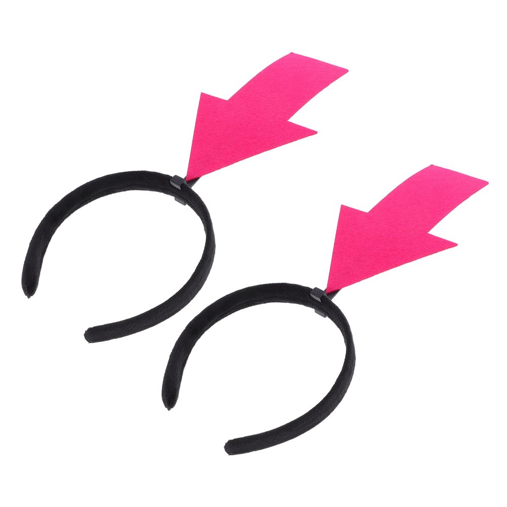 2Pcs Funny Arrow Headband Creative Symbol Headbands for Unique Photoshoot Props Lightweight Comfortable Costume Hair Hoops Quirky Party Accessories for Halloween Themed