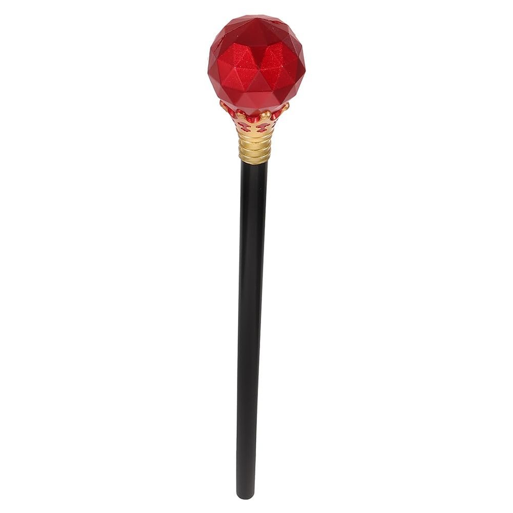 Queen Staff - Red Plastic Scepter for Halloween Parties Role-Playing Events and Stage Performances Lightweight and Unique Design