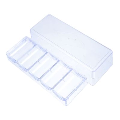 BESPORTBLE 1Pc Transparent Mahjong Chips Organizer Case Items Storage Box with Compartments for Easy Organization and Visibility for Mahjong Chips and Poker Chips Storage