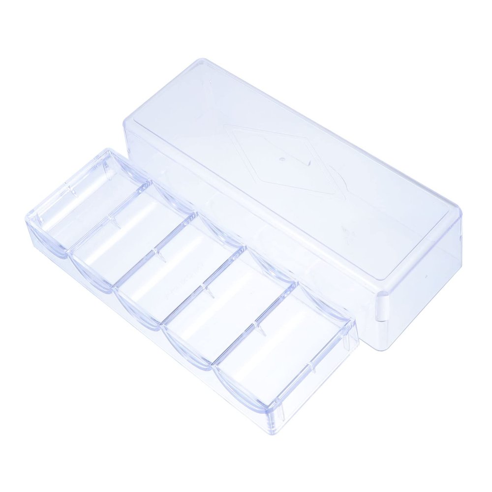 BESPORTBLE 1Pc Transparent Mahjong Chips Organizer Case Items Storage Box with Compartments for Easy Organization and Visibility for Mahjong Chips and Poker Chips Storage