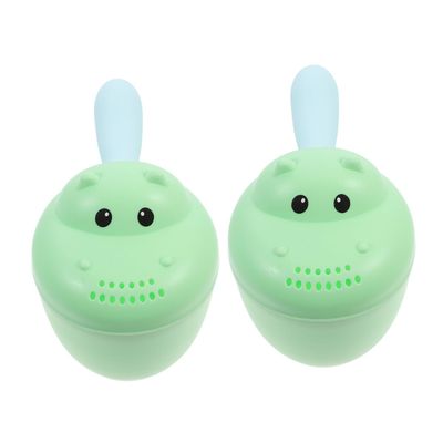 2pcs Bath Rinse Cup Gentle Shampoo Rinser with Nonslip Handle Efficient Water Flow Leakproof Design for Newborns and Bathing Supplies