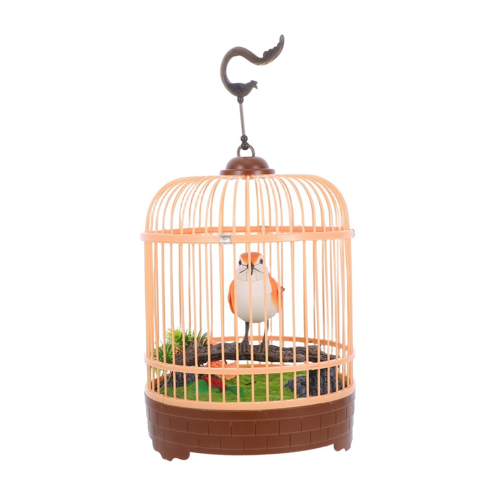 Voice Activated Birdcage for Interactive Fluttering Parrot with Realistic Sounds for Home Decor and Emotional Connection