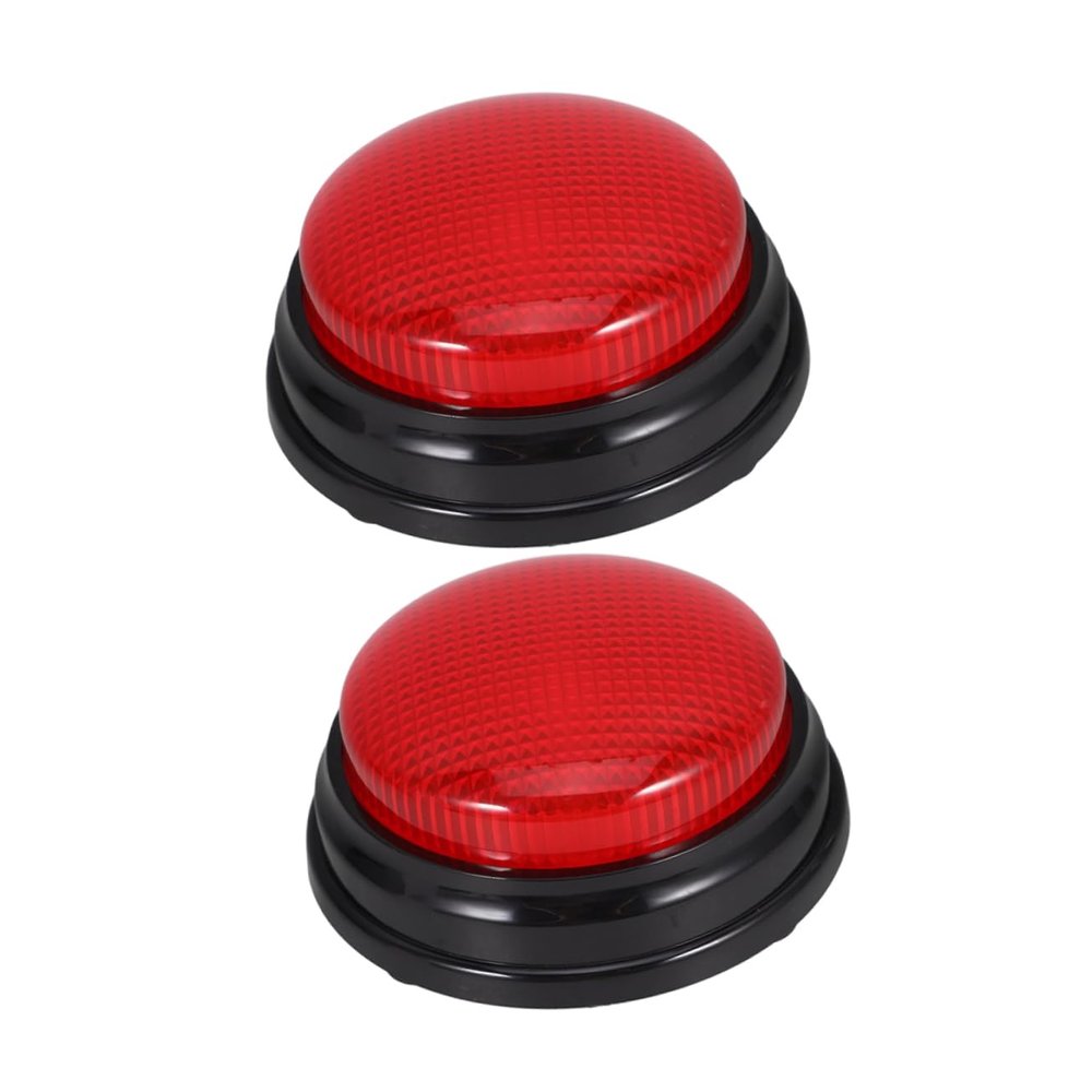 Abaodam 2Pcs Light Up Sound Button for Party Pranks and Games Attention Grabbing Game with Exciting Warning Sound for Classroom Activities and Pet Training