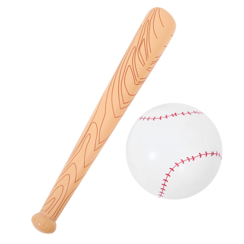 1Set Inflatable Bat Grain Inflatable Baseball Fun Sports Party Decoration Cheering Stick Safe Material for for Birthdays
