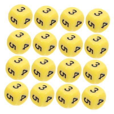 16pcs Dice Set Math Teaching Tools for Classroom Home Learning Versatile Six Sided Board Dice for Addition Subtraction and Creative Activities
