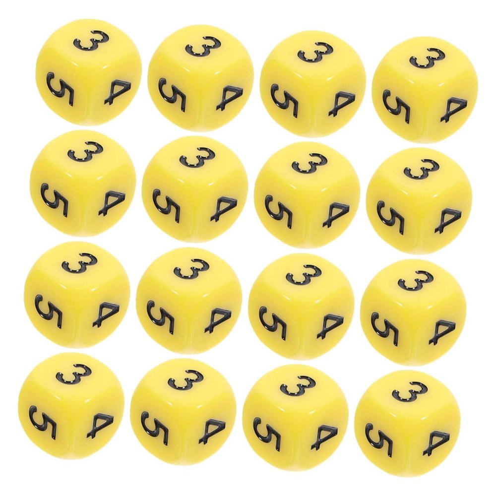16pcs Dice Set Math Teaching Tools for Classroom Home Learning Versatile Six Sided Board Dice for Addition Subtraction and Creative Activities