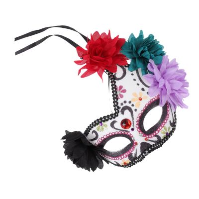 1Pc Unique Ghost Mask for Halloween Decorative Masquerade Party Supply Eye Catching Design for Cosplay and Day Dead Celebrations Flame