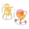 1Set Stroller Highchair Realistic Dollhouse Furniture for Creative Play Birthday view 2