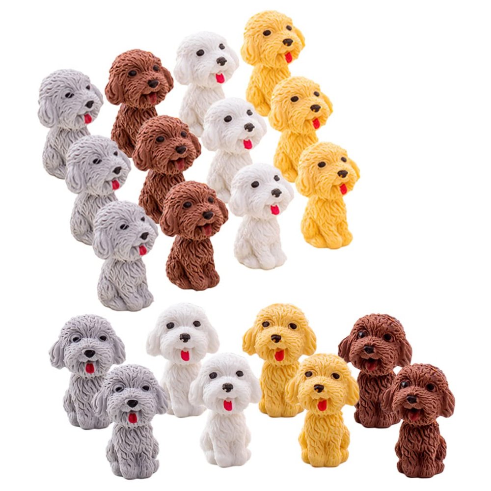 20Pcs Cute Dog Shaped Erasers Fun Cartoon Pencil Erasers for Creative School Supplies for and Classroom Activities