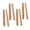4pcs Miniature Dollhouse Ladder: 1:12 Scale Wooden Furniture for Toy Houses Fairy Garden Scenes - Dollhouse Furniture Prop view 1