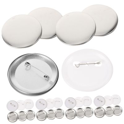 1Set DIY Blank Badge Buttons and Plastic Badge Making Supplies High Transparency Film for Custom Pins Durable Craft Emblems for Creative Projects