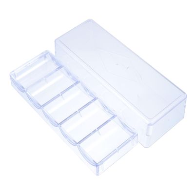 Kisangel 1Pc Transparent Mahjong Chips Storage Box Organizer with Five Design for Easy Classification Lightweight and Portable Game Chip Container