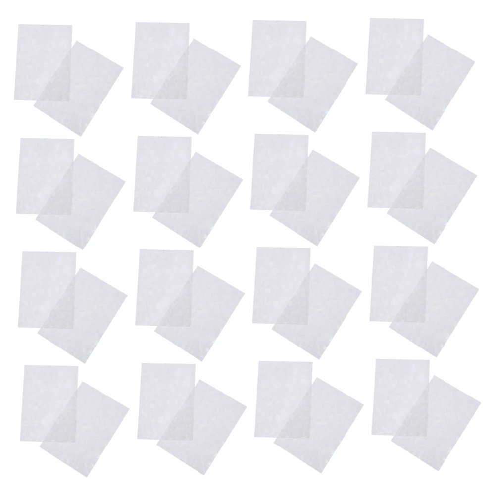100Pcs Glittery Baseball Card Protectors PVC Card Sleeves for Trading Cards Transparent Design Self Sealing Fits Standard Cards