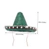 Abaodam Mexican Party Hat with Pom Pom Straw Sombrero for Themed Celebrations for Birthday Parties Festivals and Holiday Decorations Single Pack view 2