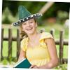Abaodam Mexican Party Hat with Pom Pom Straw Sombrero for Themed Celebrations for Birthday Parties Festivals and Holiday Decorations Single Pack view 3