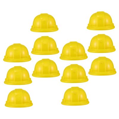 BESTonZON 12Pcs Construction Hard Hats Yellow Party Favor Caps for Themed Events Engineering Hats for Boys and Fun Party Accessory for Halloween