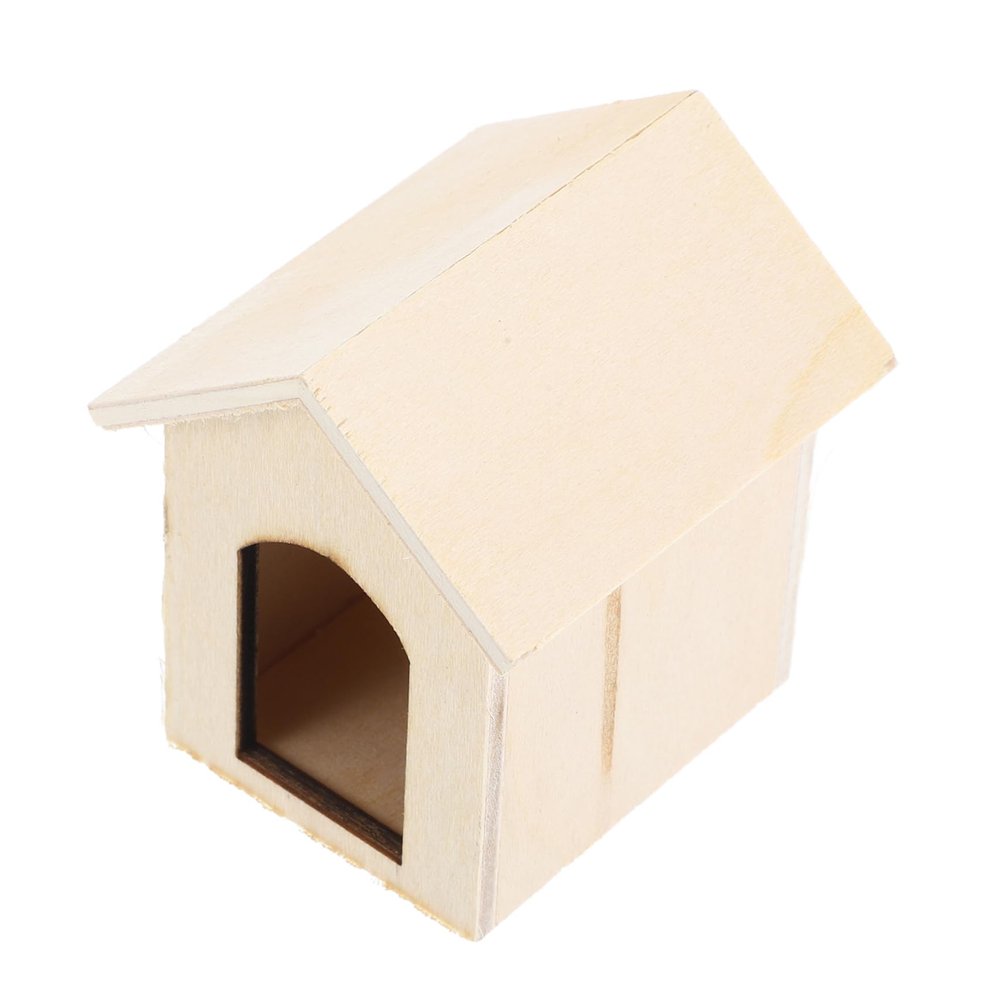 1Pc Small Mini House Model DIY Dog House Adornment Portable Miniature Dollhouse Kit for Creative Projects and Home Decor