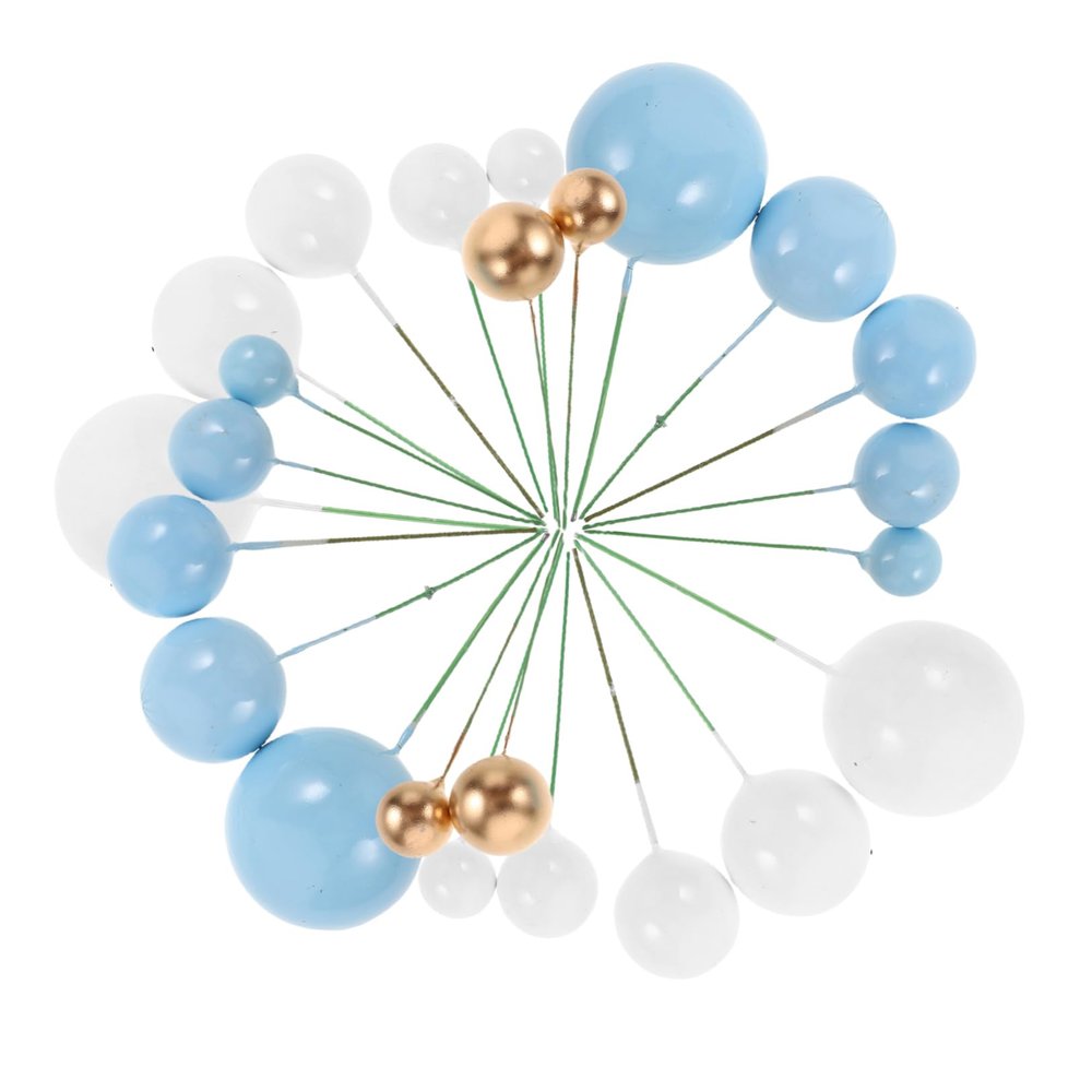 108pcs Ball Shaped Cake Toppers Pearl Balls for DIY Cake Decorating for Birthday Wedding Shower Celebrations Fun and Versatile Insert Decoration
