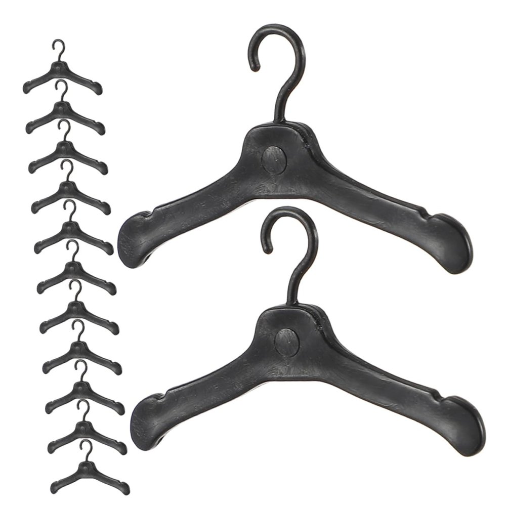 150pcs Doll Hangers: Plastic Doll Garment Holders Miniature Outfit Hanger Dollhouse Clothes Accessories for Dollhouse Closet Gown Dress Outfit Organization Role Play