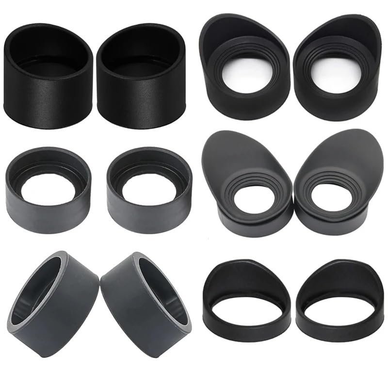 2pcs 29-48mm Rubber Eye Cups Microscope Eyecups Shields Eyepiece Cover Guards for Microscopes Telescope Birdwatching Scope(Red)