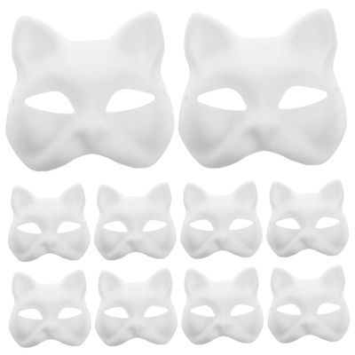 Abaodam 10Pcs Blank Paintable DIY Masks for Creative Fun at Halloween Cosplay Parties Stage Performances Unique Design for Individual Style